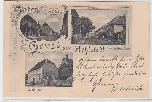 44586 Ak Salutation en Hochstedt près de Wallhausen a. Helme 1901