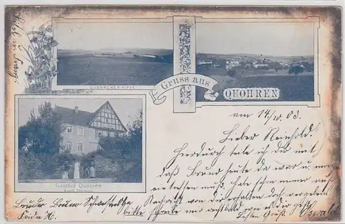 44579 Mehrbild Ak Gruss aus Quohren Gasthof 1903