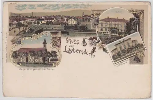 44577 Ak Lithographie Salutation de Leobersdorf vers 1900