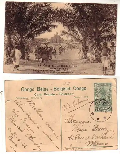 44566 Ensembles de objets rares Ak belge Congo Baudouinville 1922