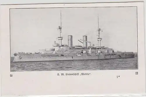 44556 Ak S.M. Linienschiff "Wettin" um 1920