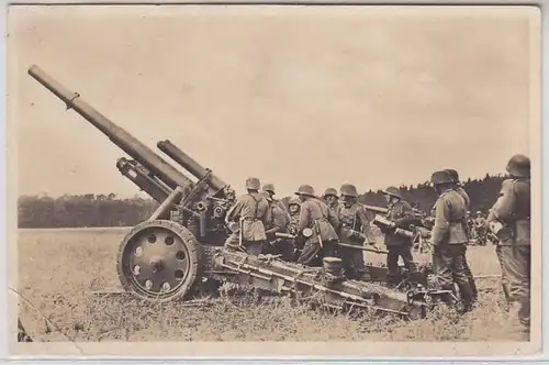 44548 Ak schwere Feldhaubitzen in Feuerstellung um 1940