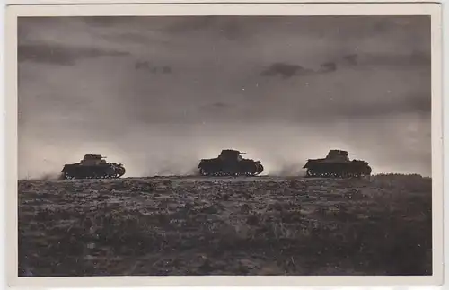 44546 Foto Ak Panzer Tank in Formation 1937