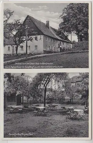 44519 Ak Waldchen près de Bad Charlottenbrunn Gasthof 1938