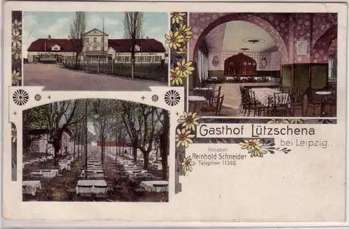 44437 Mehrbild Ak Gasthof Lützschena bei Leipzig 1908