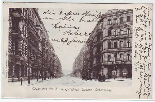 44412 Gruß aus der Kaiser Friedrich Str. Schöneberg 1906