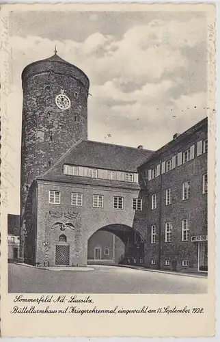 44404 Ak Sommerfeld Niederlausitz Kriegerehrenmal 1939