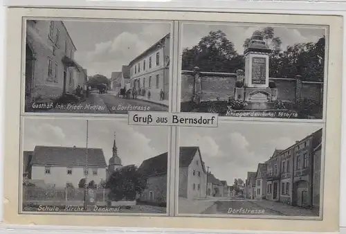 44384 Mehrbild Ak Gruß aus Bernsdorf Gasthof usw. 1936