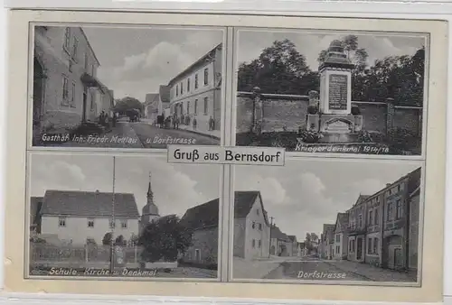 44384 Multi-image Ak Salutation de Bernsdorf Gasthof etc. 1936