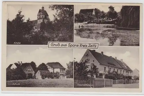 44369 Multi-image Ak Salutation de Spora Cercle Zeitz vers 1940