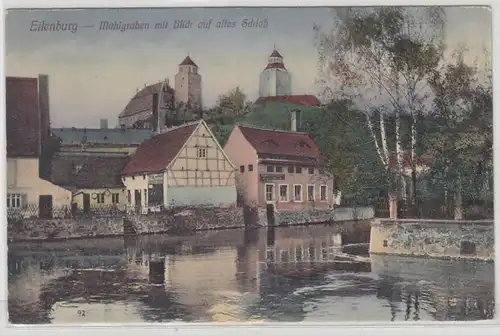 44322 Ak Eilenburg Mühlgraben mit Blick auf altes Schloß um 1910