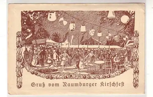 44309 Ak Gruß vom Naumburger Kirschfest 1924