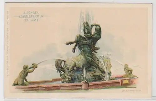 44301 Ak Altonaer Cartes d'artistes Fontaine de chaise homme 1910