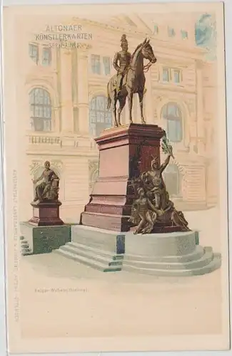 44300 Ak Altonaer Künstlerkarten Kaiser Wilhelm Denkmal