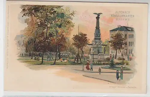44298 Ak Altona Cartes d'artistes Monument aux guerriers vers 1910