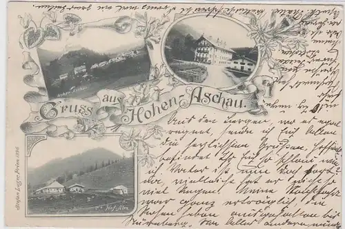 44259 Mehrbild Ak Gruss aus Hohen-Aschau 1896
