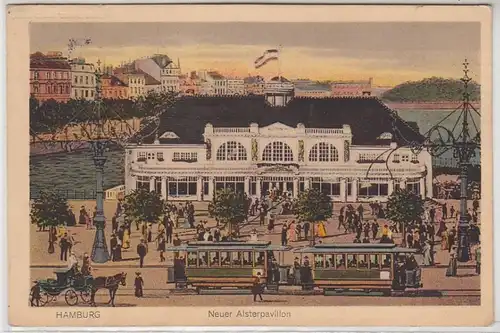 44234 Ak Hamburg Nouveau pavillon Alster 1914