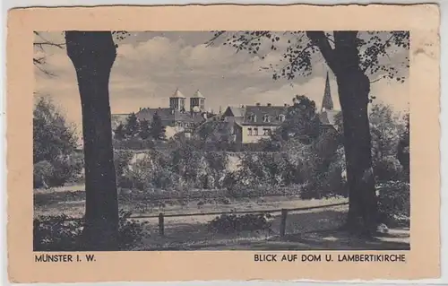 44205 Ak Münster Vue sur Dom & Lambertikirche vers 1930