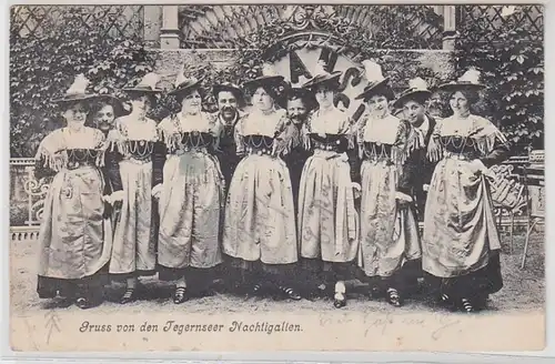 44188 Ak Salutation des Nightigallen Tegernseer 1907