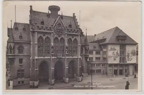 44179 Ak Erfurt Hôtel de ville avec nouvelle caisse d'épargne municipale 1936