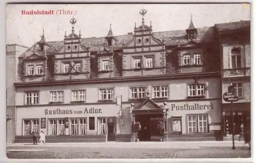 44141 Ak Rudolstadt Thüringen Gasthaus zum Adler 1937