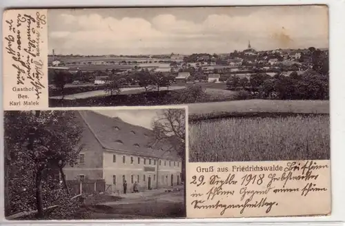 44132 Mehrbild Ak Gruß aus Friedrichswalde Gasthof 1918