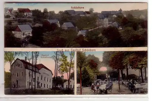 44128 Mehrbild Ak Gruß aus Gasthof Schönborn 1917