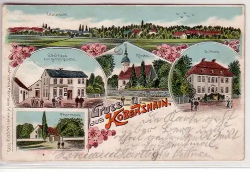 44119 Ak Lithographie Gruss aus Kobershain 1905