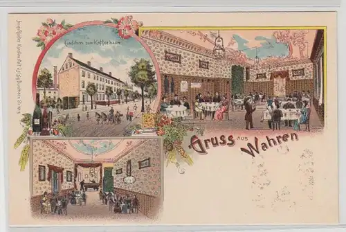 44006 Ak Lithographie Gruss aus Wahren um 1900