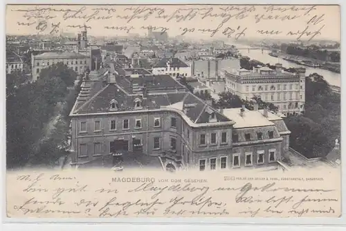 43993 Ak Magdeburg vom Dom gesehen 1904
