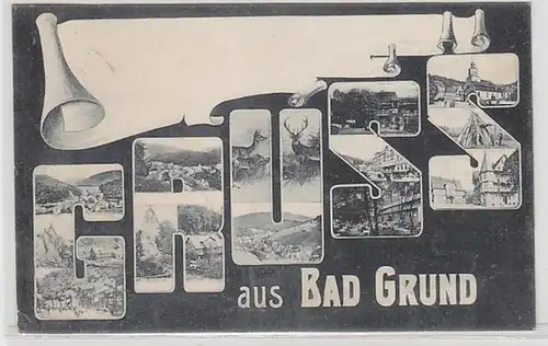 43970 Mehrbild Ak Gruss aus Bad Grund 1907