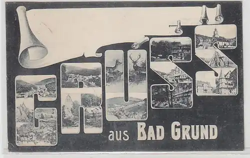 43970 Multi-image Ak Gruss pour Bad Grund 1907