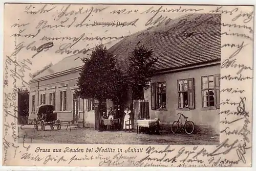 43905 Ak Gruss de Reuden près de Nedlitz dans Anhalt 1906