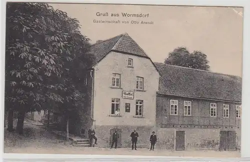 43842 Ak Gruß aus Wormsdorf Gastwirtschaft um 1910