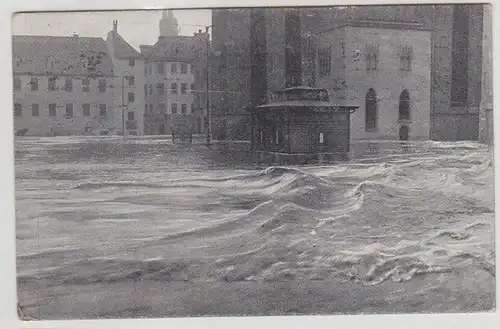 43834 Ak Hochwasser Katastrophe Nürnberg Obstmarkt 1909