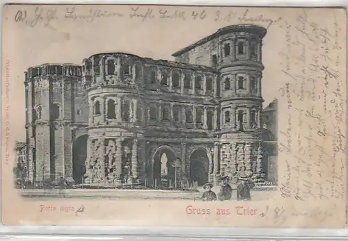 43826 Ak gris en Trèves Porta Nigra vers 1900