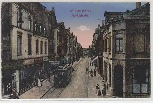 43807 Feldpost Ak Wilhelmshaven Marktstraße 1917