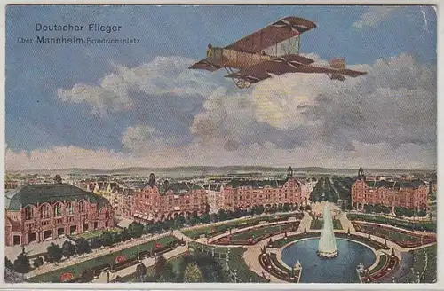 43737 Ak Deutscher Flieger über Mannheim 1918