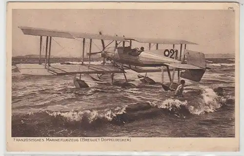 43736 Ak französisches Marineflugzeug Breguet 1918