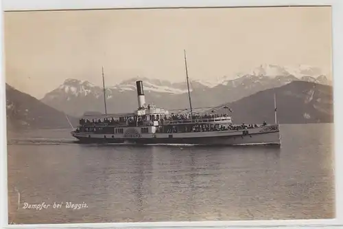 43726 Photo Ak Weggis vapeur "Sunterwalden" vers 1928