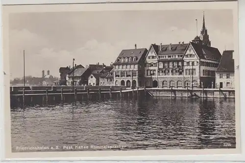 43724 Ak Friedrichshafen Post Café Rommelspracher 1940