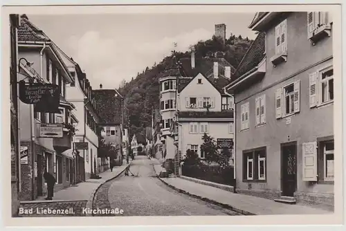 43707 Ak Bad Liebenzell Kirchstraße um 1943