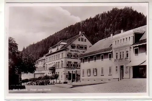 43704 Ak Bad Teinach Hotel zum Hirsch um 1943