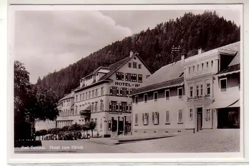 43704 Ak Bad Teinach Hotel zum Hirsch vers 1943