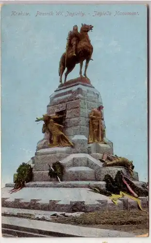 43684 Ak Krakow Jagiello Monument vers 1910