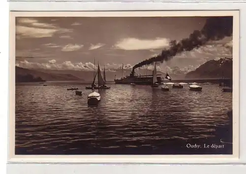 43674 Ak Ouchy Lausanne Suisse vapeur vers 1930