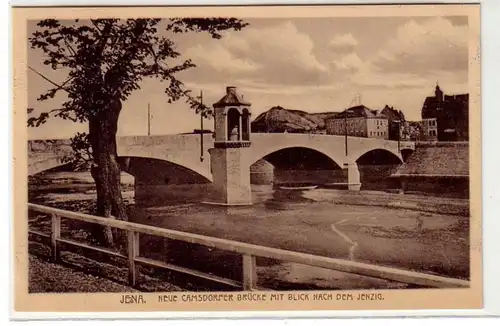 43657 Ak Jena neue Camsdorfer Brücke um 1916