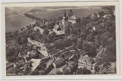 43644 Ak Querfurt Burg Luftaufnahme um 1930
