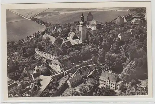 43644 Ak Querfurt Château Vue aérienne vers 1930