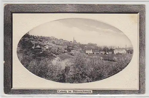 43620 geprägte Ak Leisnig im Blütenschmuck um 1910